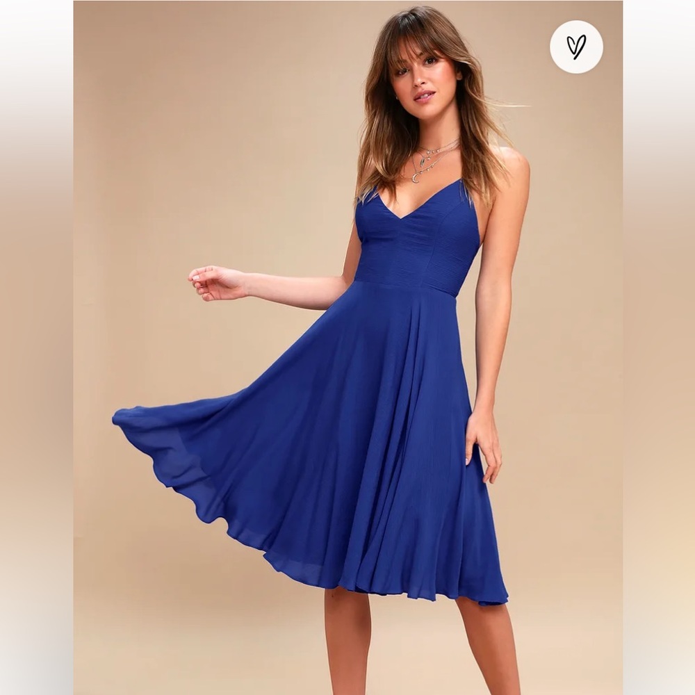 Lulus Open Back Skater Dress